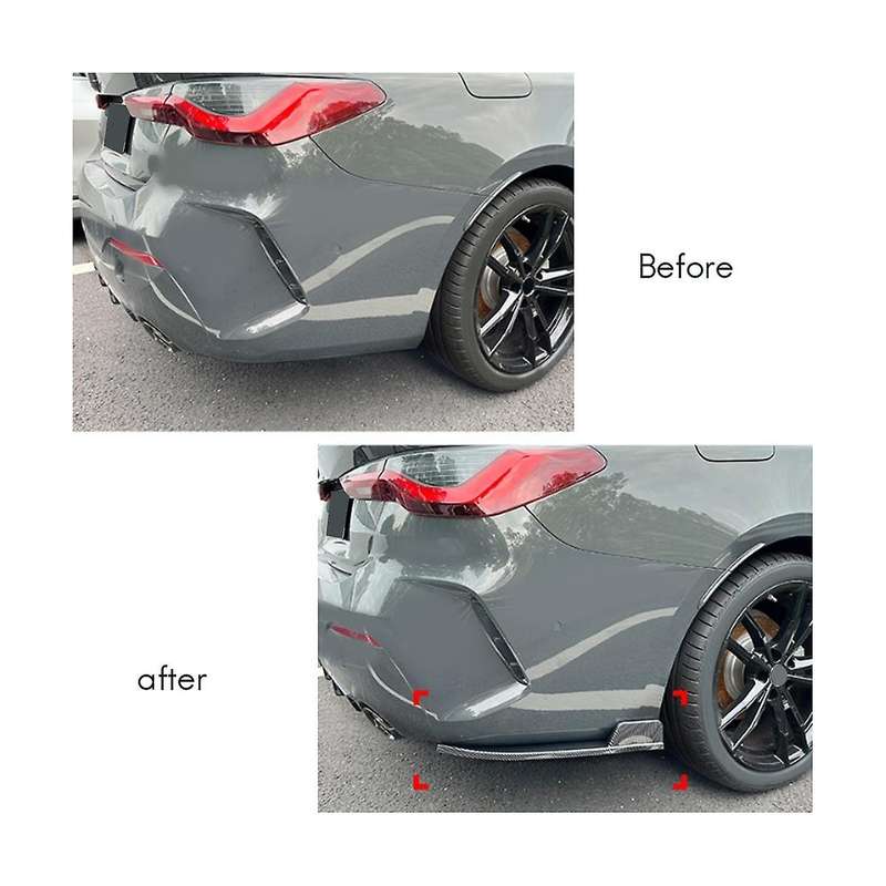 for 4 Series G22 G23 2020+ Rear Bumper Lip Angle Diffuser Splitter Spoiler Protector Carbon Fiber
