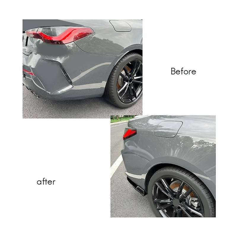 for 4 Series G22 G23 2020+ Rear Bumper Lip Angle Diffuser Splitter Spoiler Protector Bright Black