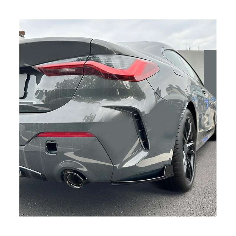 for 4 Series G22 G23 2020+ Rear Bumper Lip Angle Diffuser Splitter Spoiler Protector Bright Black