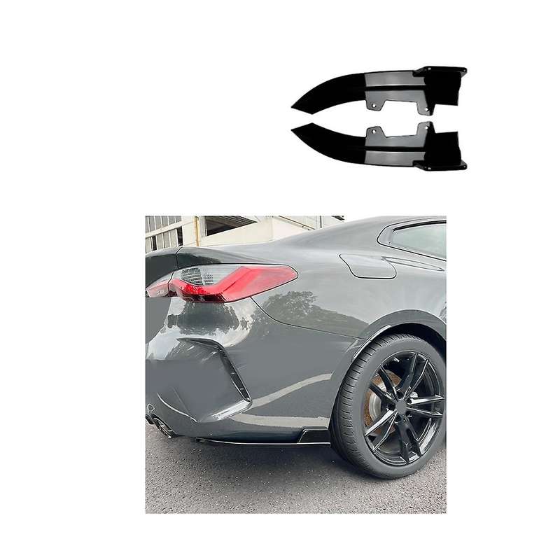 for 4 Series G22 G23 2020+ Rear Bumper Lip Angle Diffuser Splitter Spoiler Protector Bright Black