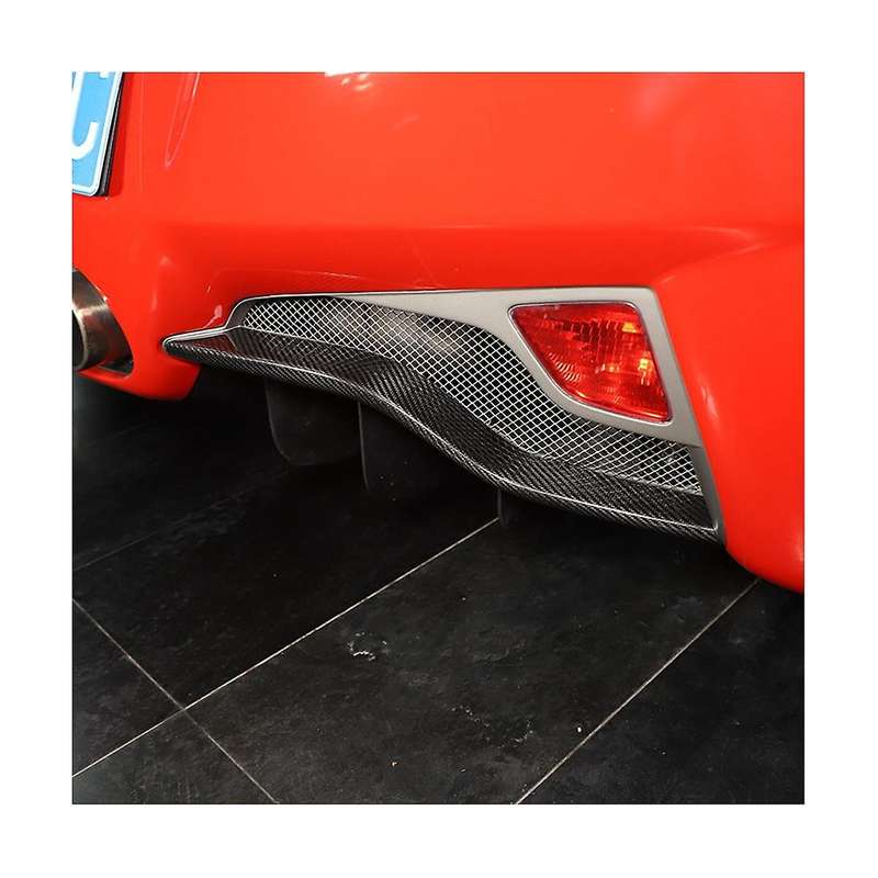 for 458 2011-2016 Dry Carbon Fiber Car Rear Bumper Splitter Lip Diffuser Spoiler Cover Trim Accesso