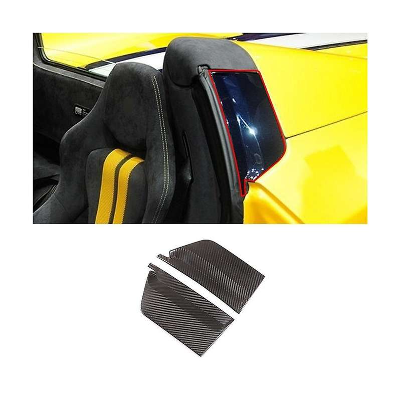 for 458 2011-2016 Dry Carbon Fiber Car B-pillar Window Cover Decoration Side Pillar Protection Trim