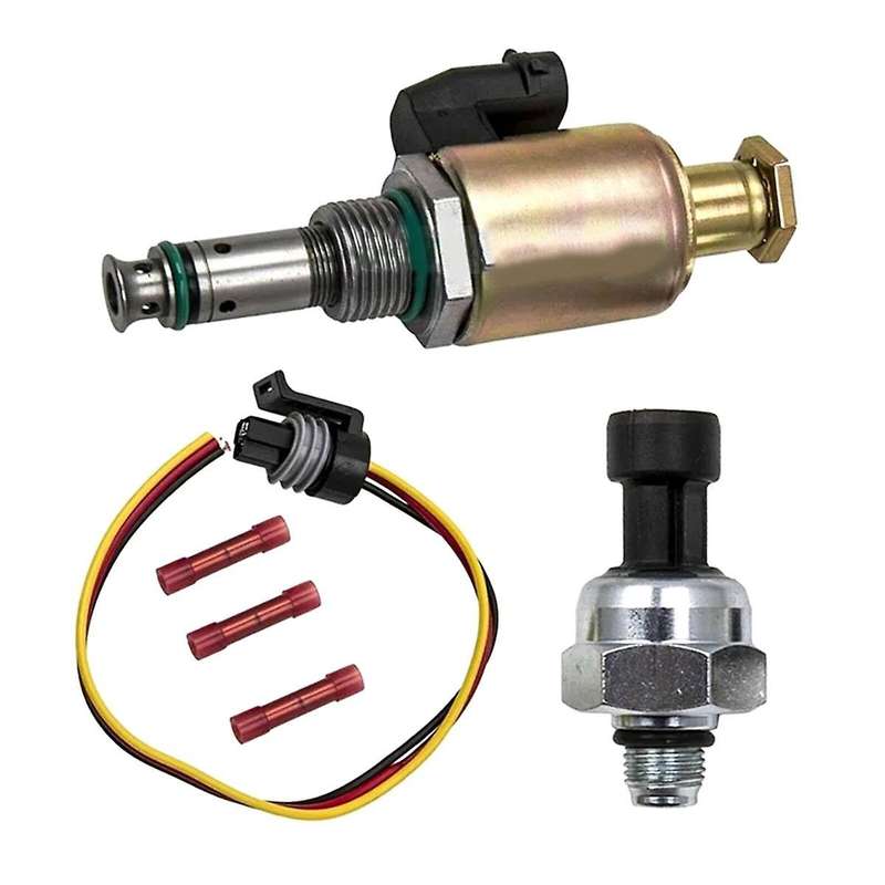 for 4JX1 Oil Rail Pressure Solenoid Valve&Sensor for F250 F350 450 8971748720 F81Z-9C968-AB CM-5013