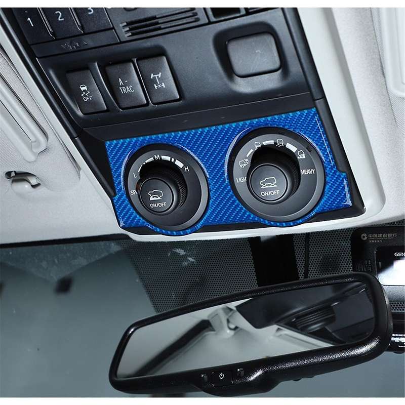 for 4runner 2010-2023 Carbon Fiber Car 4wd Four-wheel Drive Switch Panel Trim Interior Accessories