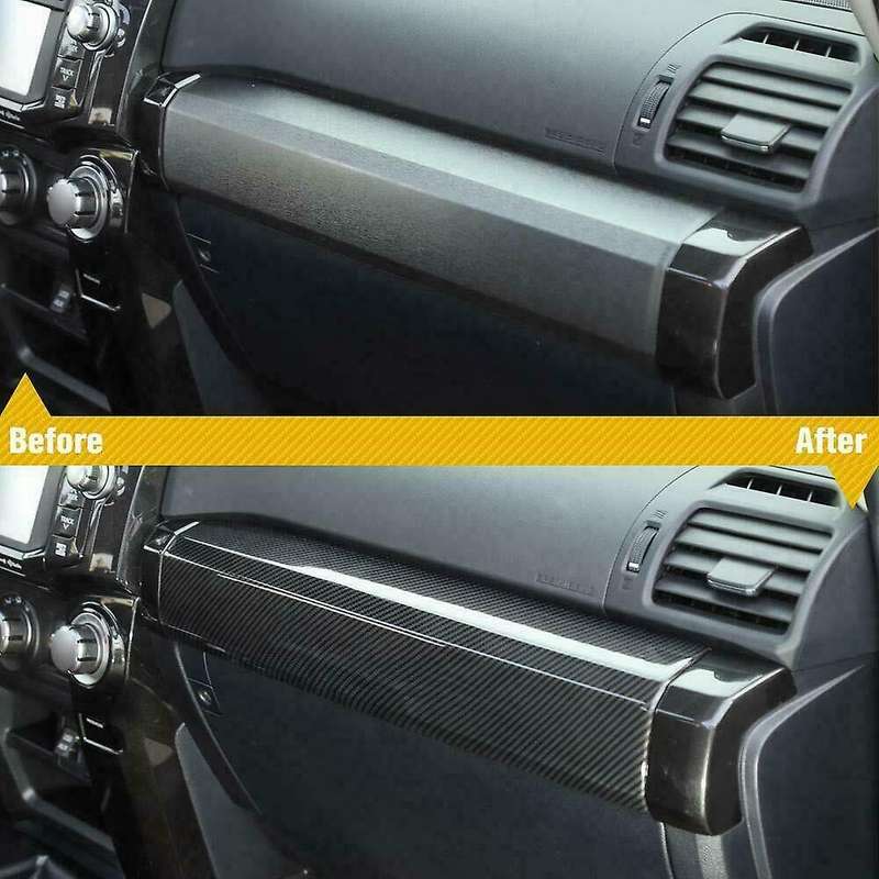 for 4Runner 2010-2021 Carbon Fiber Co-Pilot Dashboard Center Console Stripe Panel Cover Trim