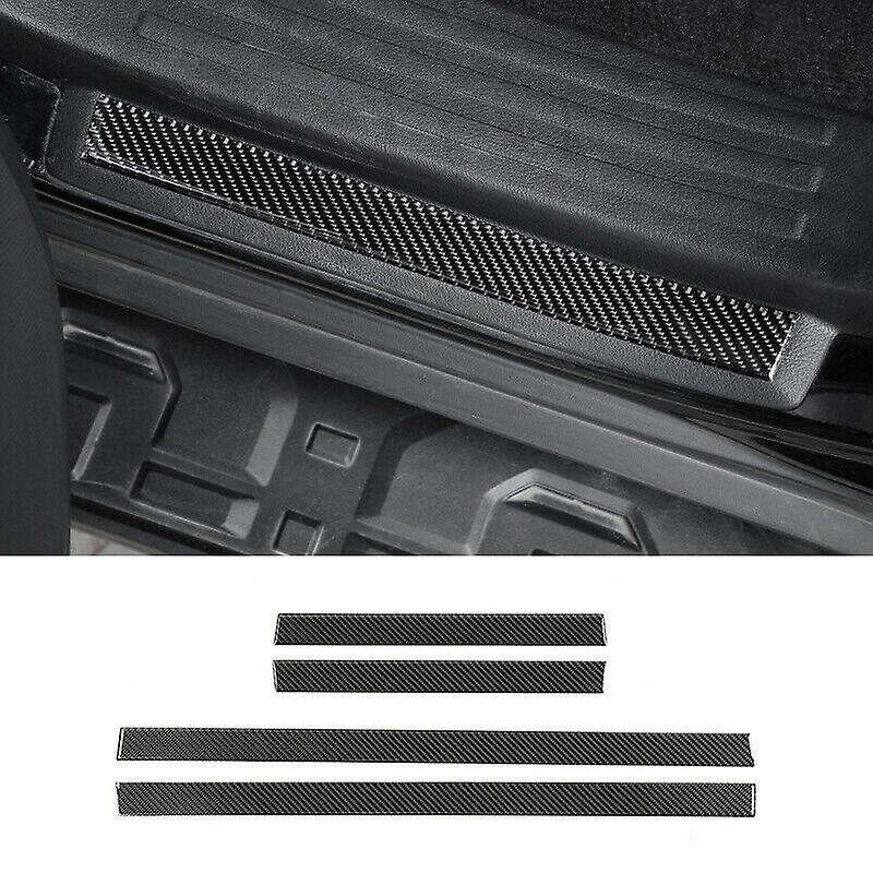 for 4Runner 2010-2021 Accessories Real Carbon Fiber Door Sill Plate Scuff Cover Guard