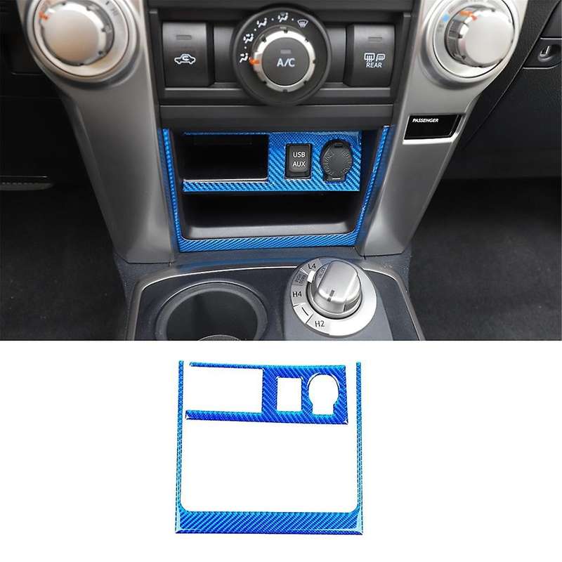 for 4Runner 2010-2023 Carbon Fiber Car Center Control USB Socket Trim Interior Accessories ,Blue