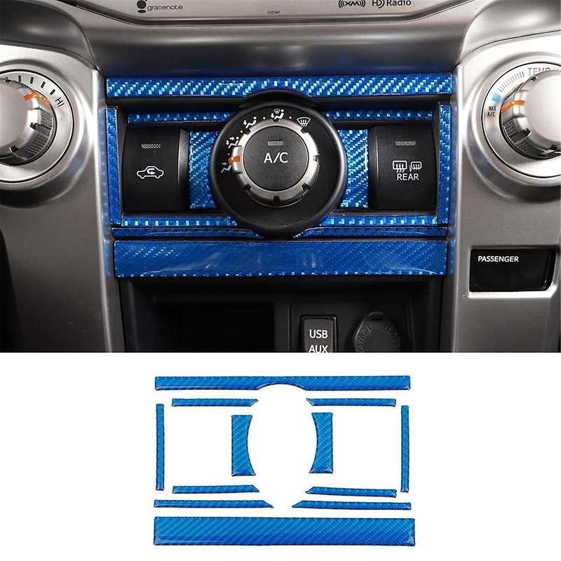 for 4runner 2010-2023 Carbon Fiber Car Central Control Air Conditioner Switch Panel Trim Interior A