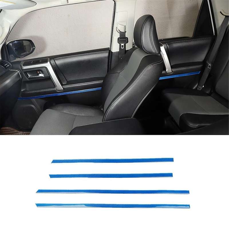 for 4runner 2010-2023 Carbon Fiber Car Door Strips Trim Decoration Cover Sticker Interior Accessori