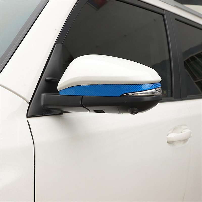 for 4Runner 2010-2023 Carbon Fiber Car Rearview Mirror Trim Strip Decoration Accessories ,Blue
