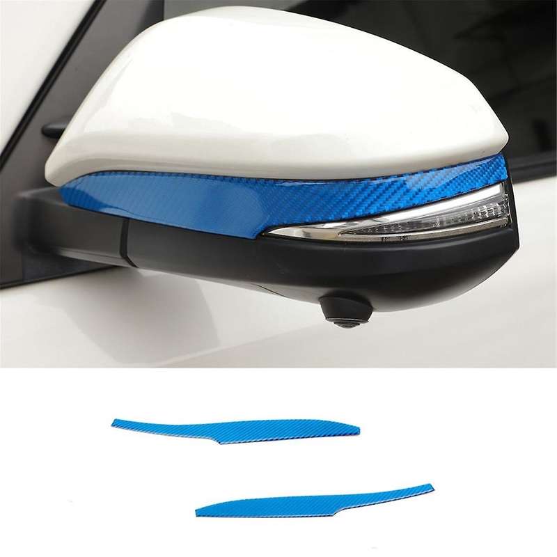 for 4Runner 2010-2023 Carbon Fiber Car Rearview Mirror Trim Strip Decoration Accessories ,Blue
