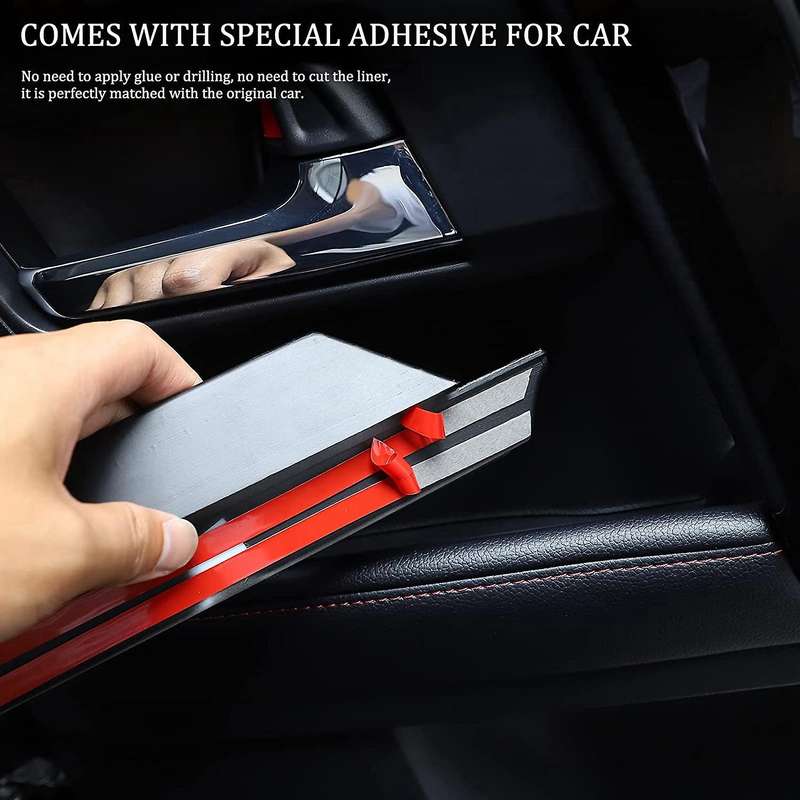 for 4Runner Side Door Storage Box Glove Organizer Tray for 2010-2020 4Runner, ABS Black 4Pcs
