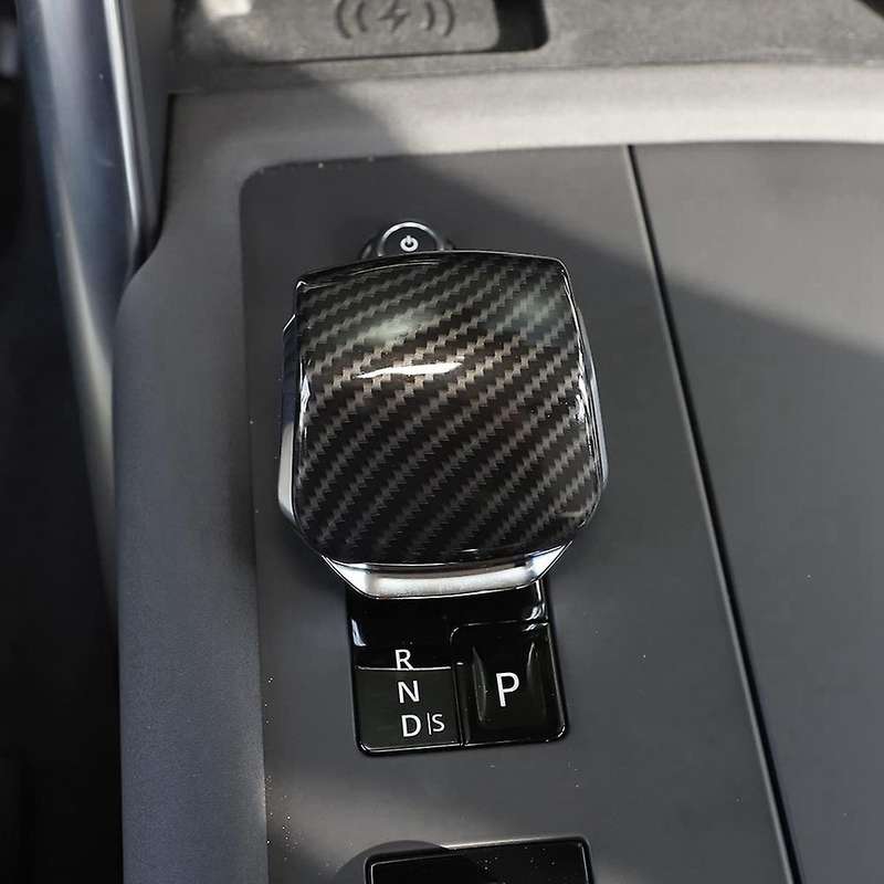 for 5 2021 2022 Center Console Gear Shift Head Knob Cover Trim Decorative Accessories, Carbon Fiber