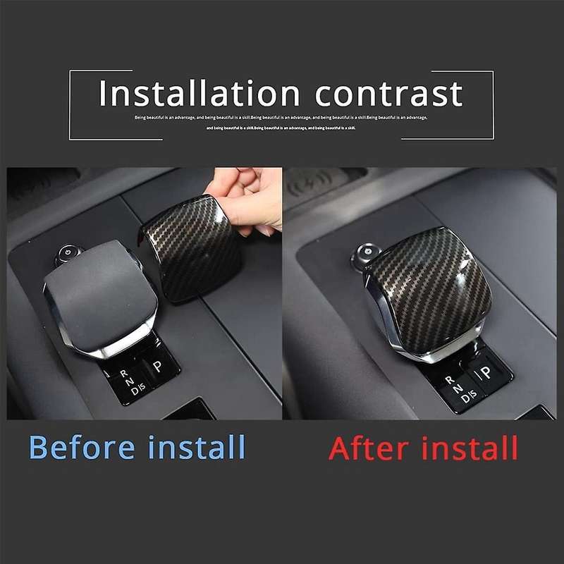for 5 2021 2022 Center Console Gear Shift Head Knob Cover Trim Decorative Accessories, Carbon Fiber