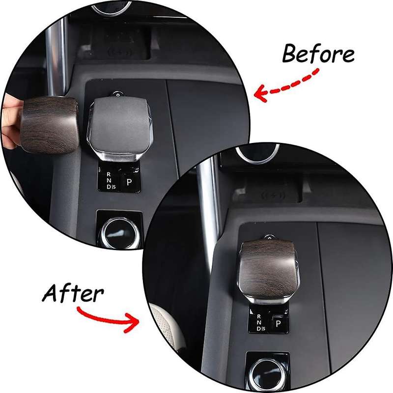 for 5 2021 2022 Center Console Gear Shift Head Knob Cover Trim Decorative Accessories, Oak Grain