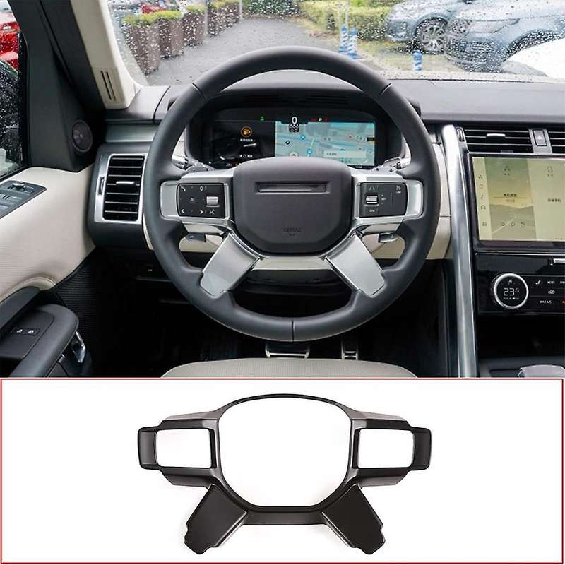 for 5 2021 2022 Steering Wheel Button Cover Trim Decoration Frame Sticker Accessories, Matt Black