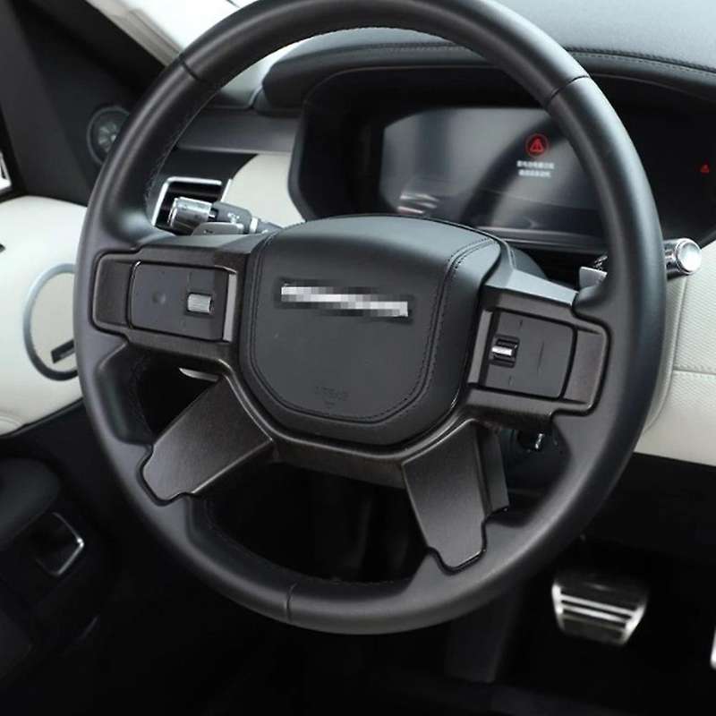 for 5 2021 2022 Steering Wheel Button Cover Trim Decoration Frame Sticker Accessories, Matt Black