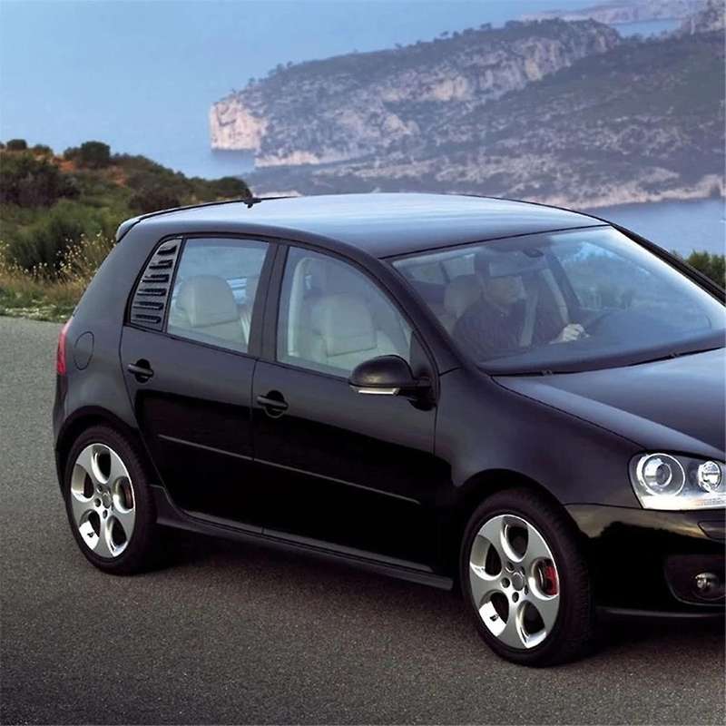 for 5 Mk5 Car Rear Louver Window Side Shutter Cover Trim Sticker Vent Piano Black