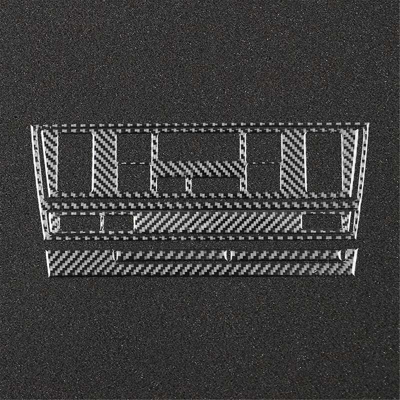for 5 Series E39 1998-2003 LHD Soft Carbon Fiber Center Console Air Condition Button Frame Cover Tri