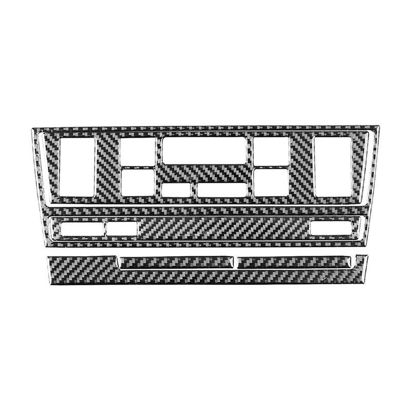 for 5 Series E39 1998-2003 LHD Soft Carbon Fiber Center Console Air Condition Button Frame Cover Tri