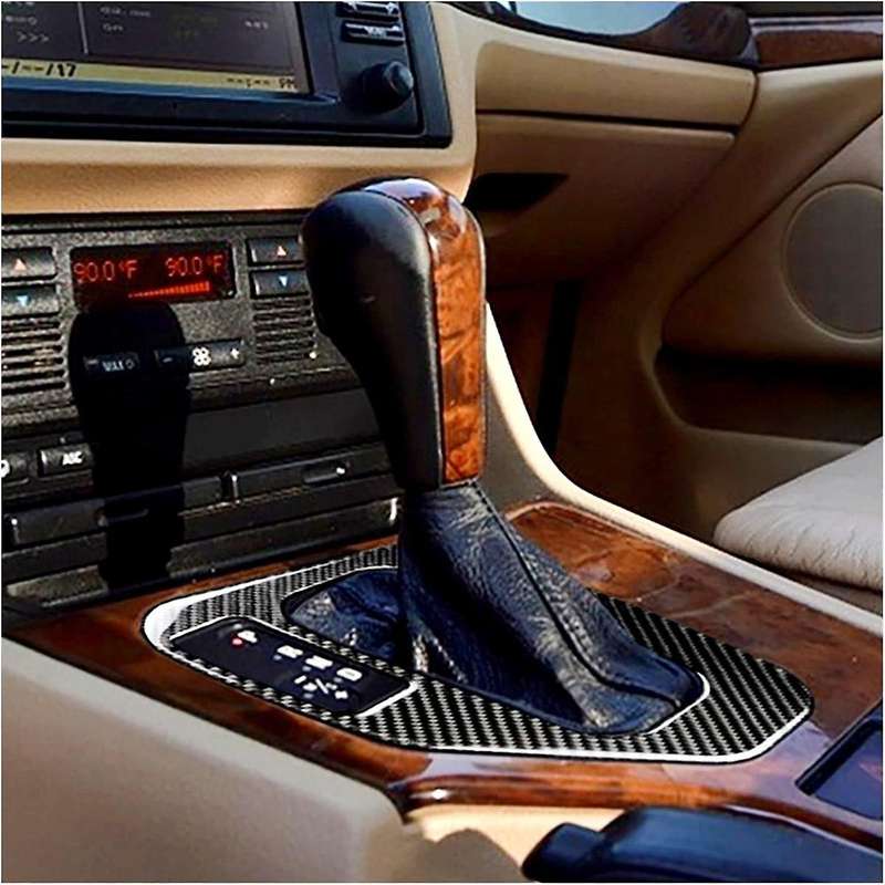 for 5 Series E39 1998-2003 Lhd Soft Carbon Fiber Center Console Gear Shift Panel Cover Trim Interio
