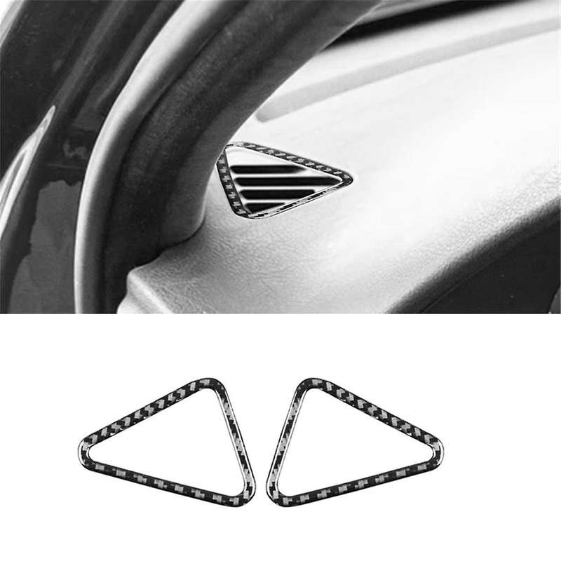 for 5 Series E39 1998-2003 Lhd Soft Carbon Fiber Dashboard Side Air Outlet Vent Cover Interior Trim