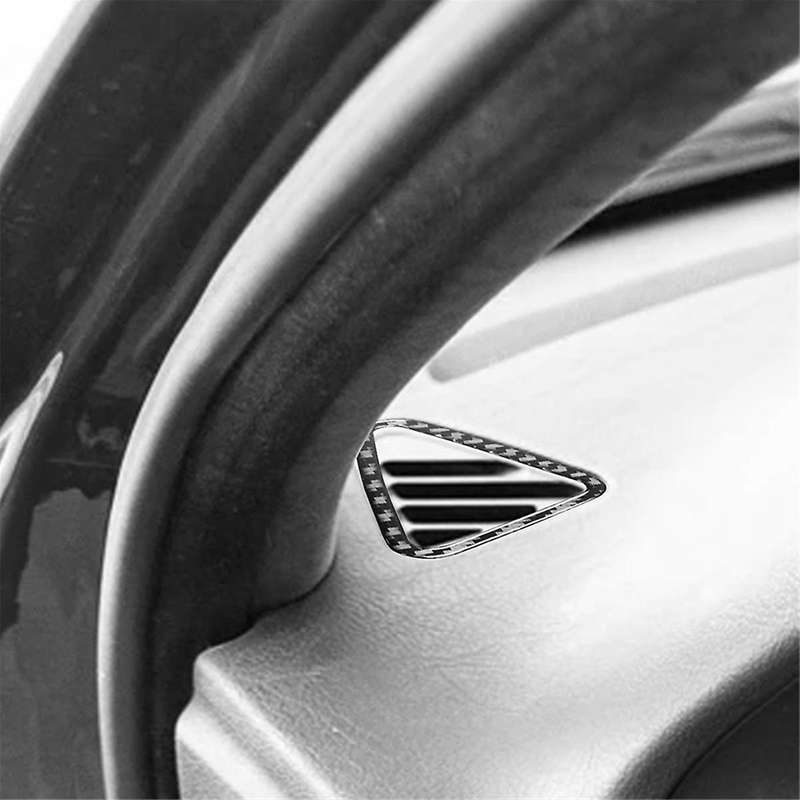 for 5 Series E39 1998-2003 Lhd Soft Carbon Fiber Dashboard Side Air Outlet Vent Cover Interior Trim
