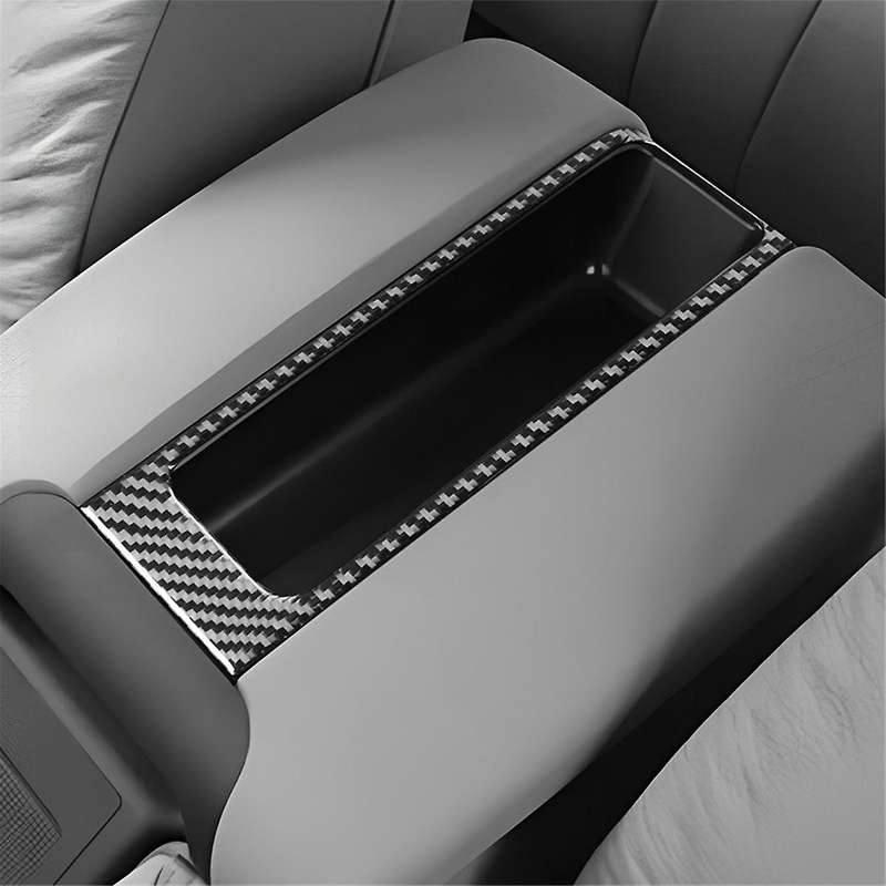 for 5 Series E39 1998-2003 Soft Carbon Fiber Center Console Armrest Box Frame Cover Trim Interior A