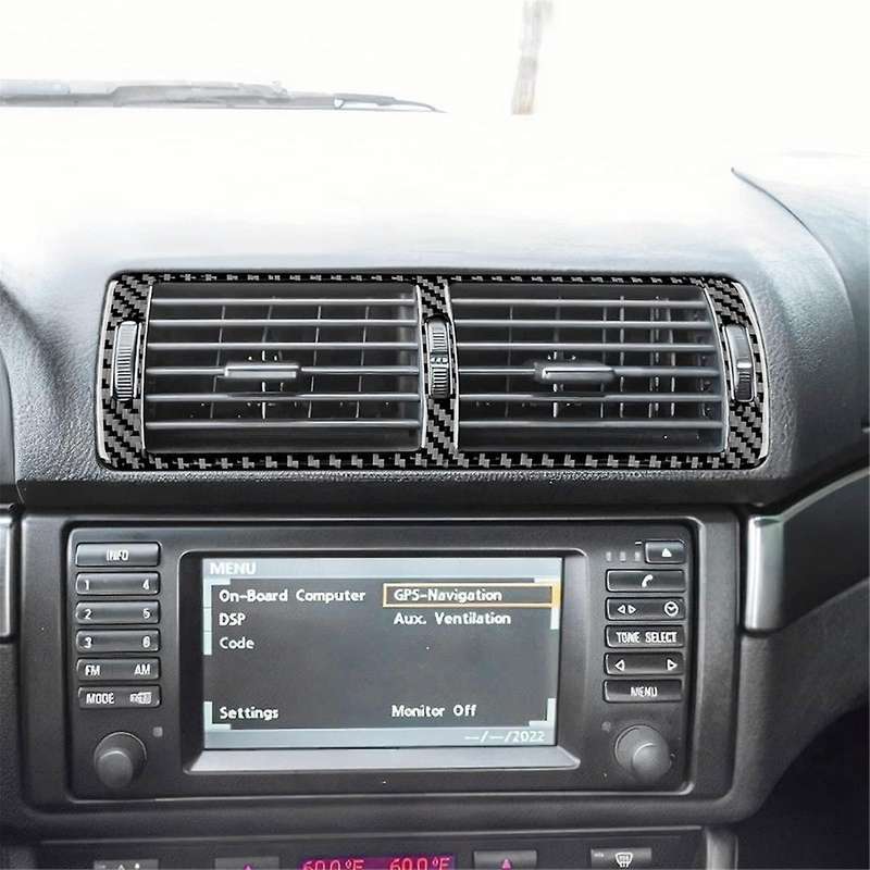 for 5 Series E39 1998-2003 Soft Carbon Fiber Center Console Frame Cover Trim Interior Accessories