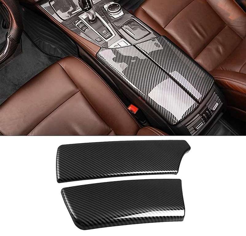 for 5 Series F10 F18 2011-2017 Carbon Fiber ABS Car Armrest Box Decoration Cover Trim Interior Stick