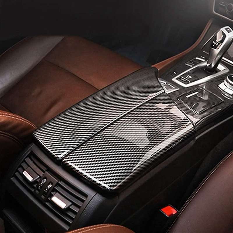 for 5 Series F10 F18 2011-2017 Carbon Fiber ABS Car Armrest Box Decoration Cover Trim Interior Stick