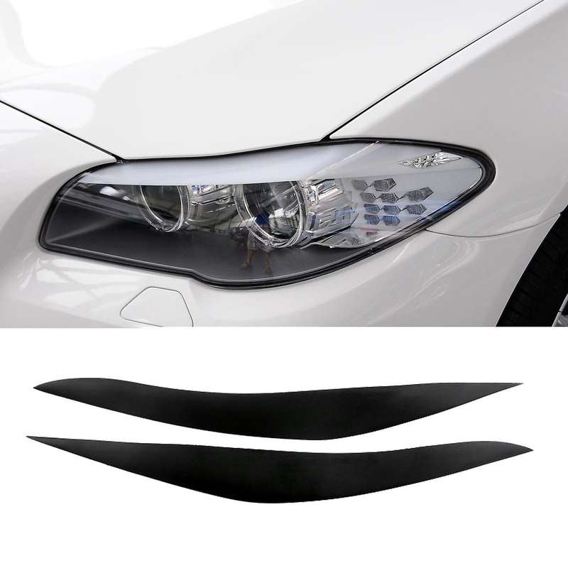 for 5 Series F10 F11 F18 2010-2017 Matte black Headlights Eyebrow Eyelid Trim Cover Sticker Refittin