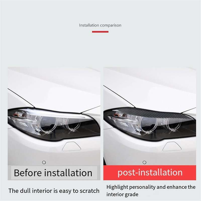 for 5 Series F10 F11 2011-2014 Car Eyelid Front Headlight Eyebrow Cover Eye Lid Trim Sticker
