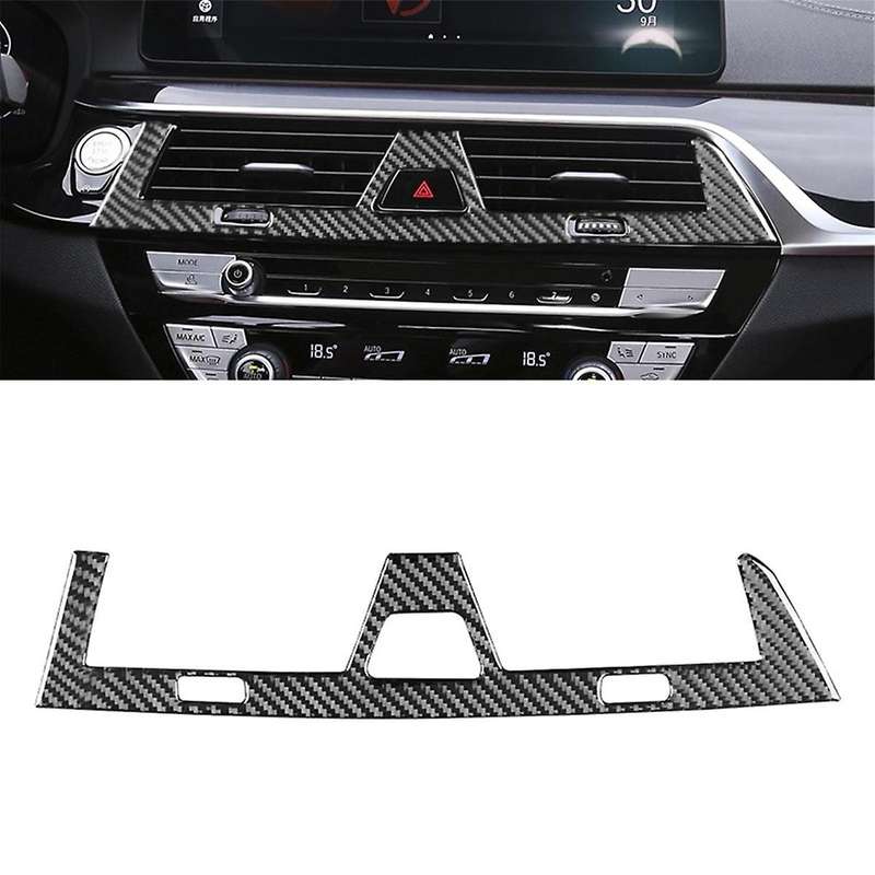 for 5 Series G30 G38 2018-2021 Carbon Fiber Car Central Control Warning Light Button Frame Trim Int