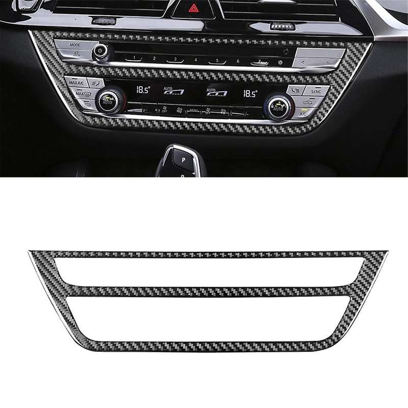 for 5 Series G30 G38 2018-2021 Carbon Fiber Car Central Control CD Button Panel Trim Cover Interior
