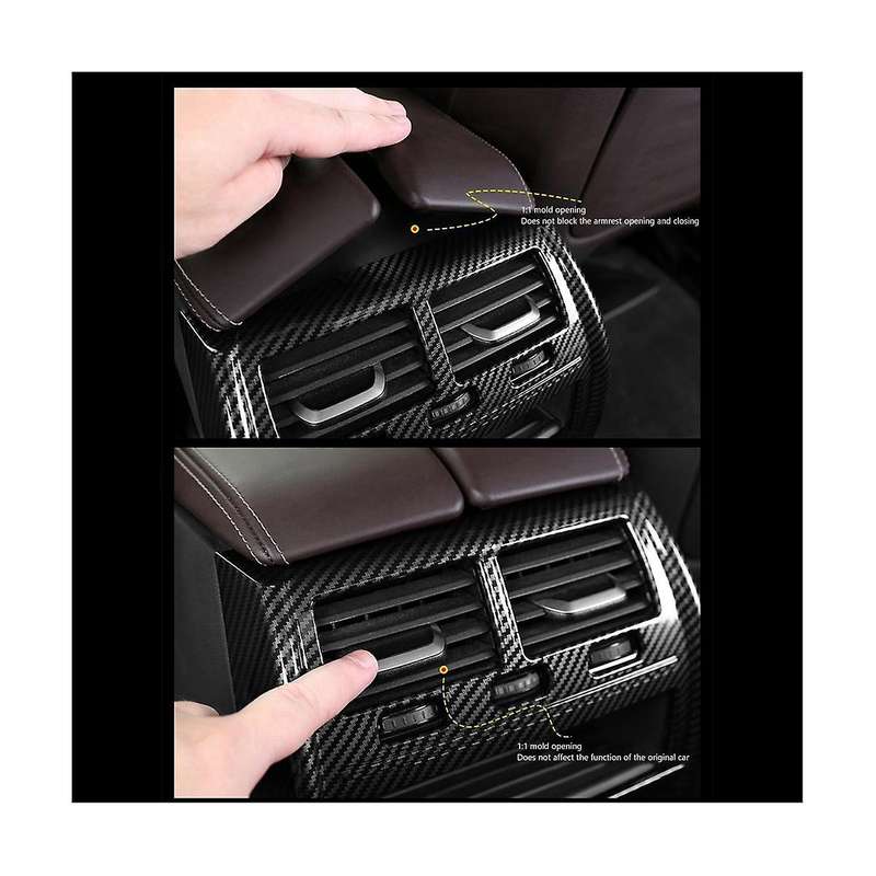 for 5 Series G30 G38 2018-2023 Car Rear Air Conditioning Vent Outlet Cover Trim Frame Sticker Acces