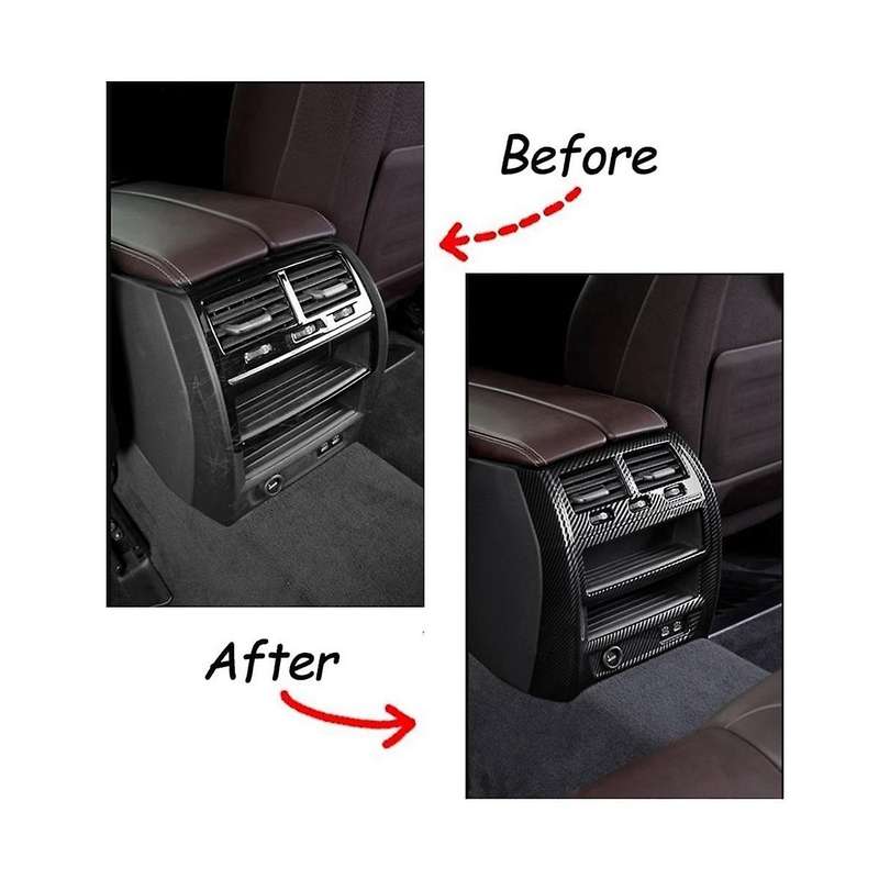 for 5 Series G30 G38 2018-2023 Car Rear Air Conditioning Vent Outlet Cover Trim Frame Sticker Acces