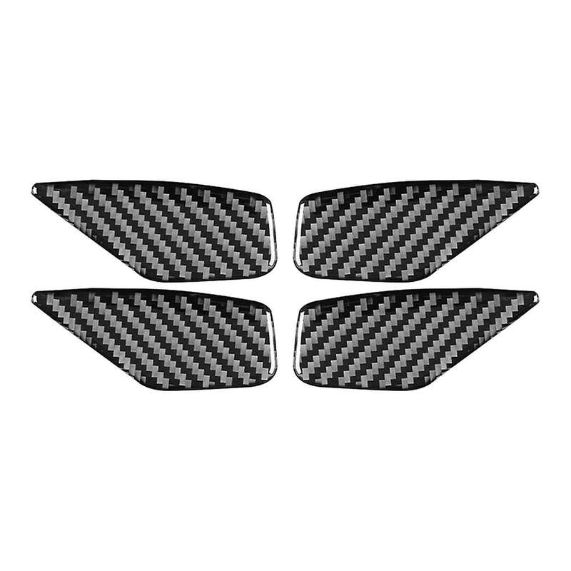 for 5 Series G30 G38 2018-2021 Carbon Fiber Car Inner Door Bowl Cover Trim Decorative Stickers Inter