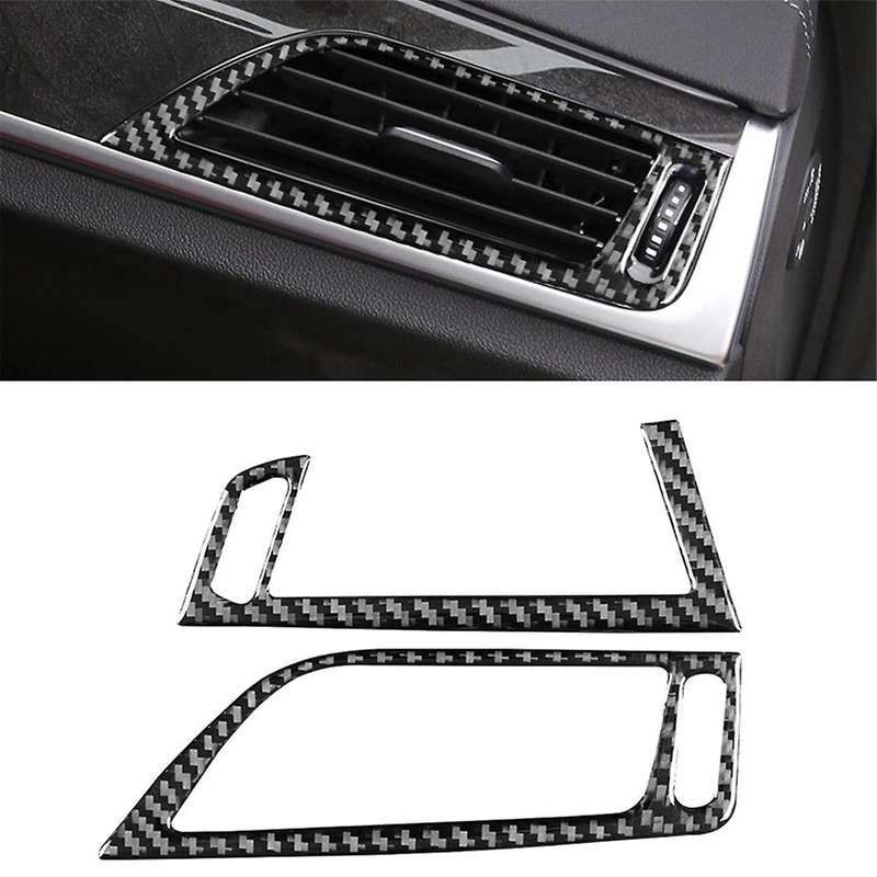for 5 Series G30 G38 2018-2021 Carbon Fiber Car Instrument Panel Left Right Air Vent Trim Cover Inte