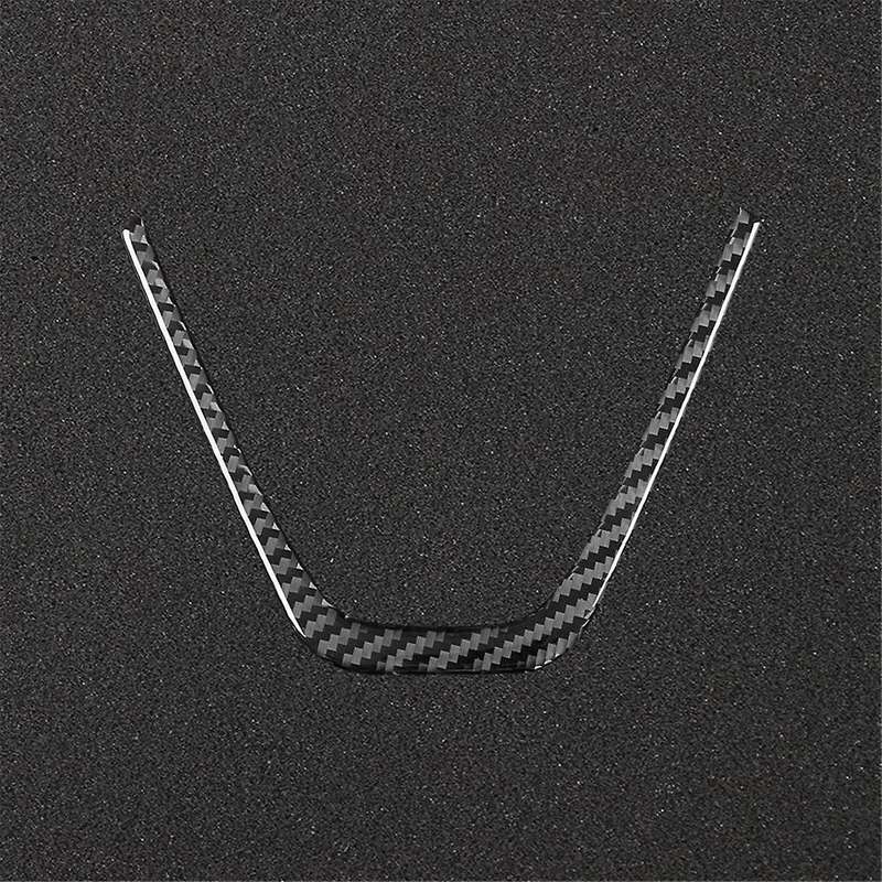 for 5 Series G30 G38 2018-2021 Carbon Fiber Car Steering Wheel Panel Frame Trim Cover Interior Acce