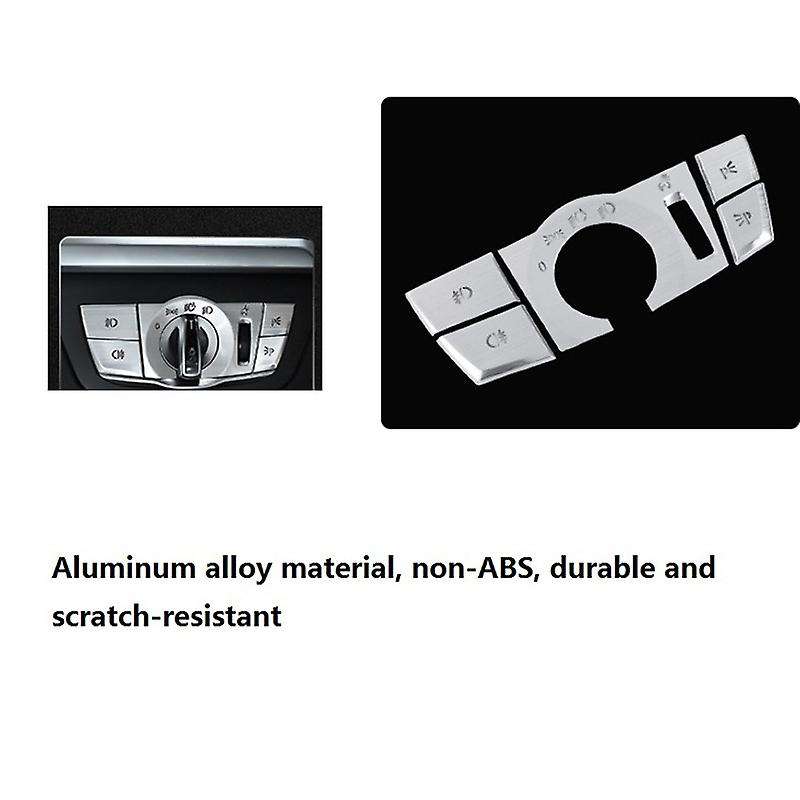 for 5 Series G38 G30 6GT F10 Car Headlight Switch Button Frame Cover Trim Sticker Accessories for 6