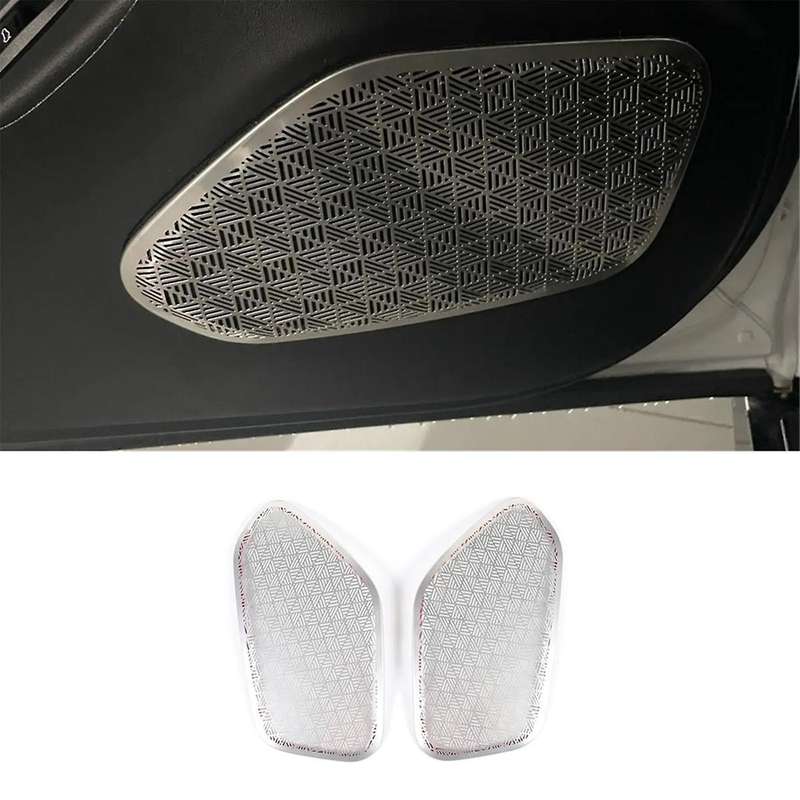 for 5 Series G60 2024 Car Door Speaker Cover Trim Decoration Stickers Interior Accessories Stainless