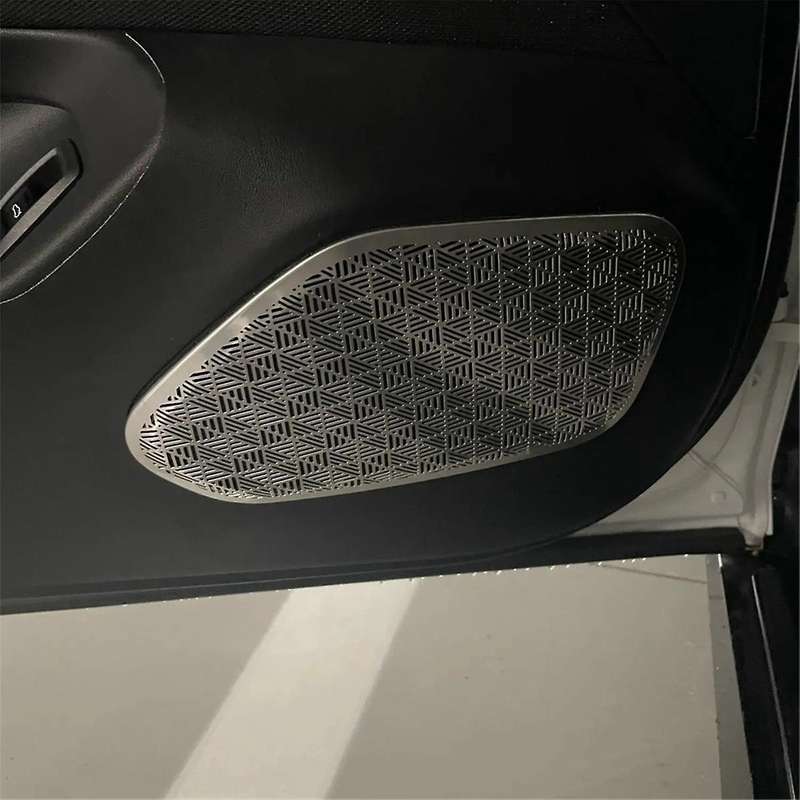 for 5 Series G60 2024 Car Door Speaker Cover Trim Decoration Stickers Interior Accessories Stainless