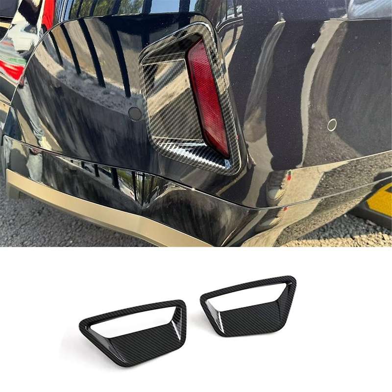for 5 Series G60 2024 Rear Fog Light Cover Trim Decoration Exterior Accessories ABS Carbon Fiber Pat
