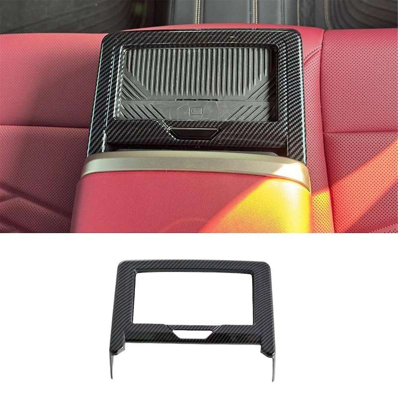 for 5 Series G60 2024 Rear Seat Cup Holder Cover Trim Decoration Interior Accessories ,ABS Carbon Fi