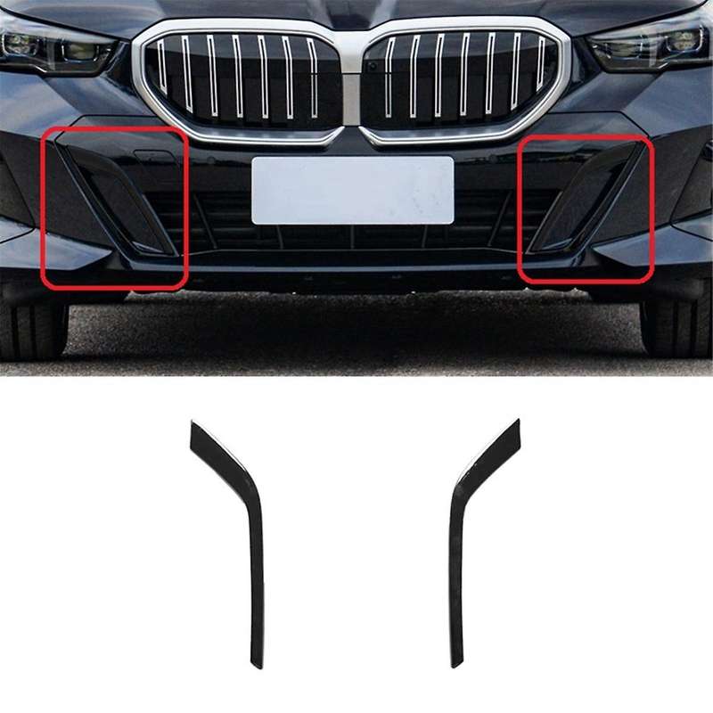 for 5 Series G60 2024 Sport Car Front Bumper Lip Spoiler Splitter Trim Accessories Gloss Black