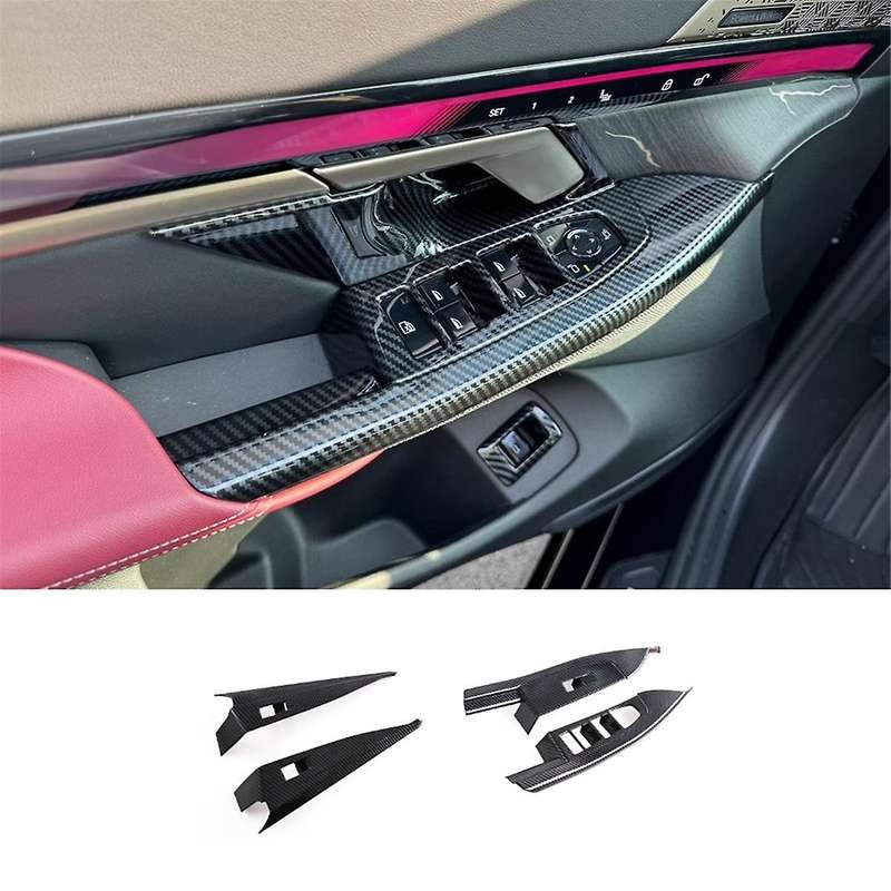 for 5 Series G60 2024 Window Lift Switch Cover Trim Decoration Interior Accessories ,ABS Carbon Fib