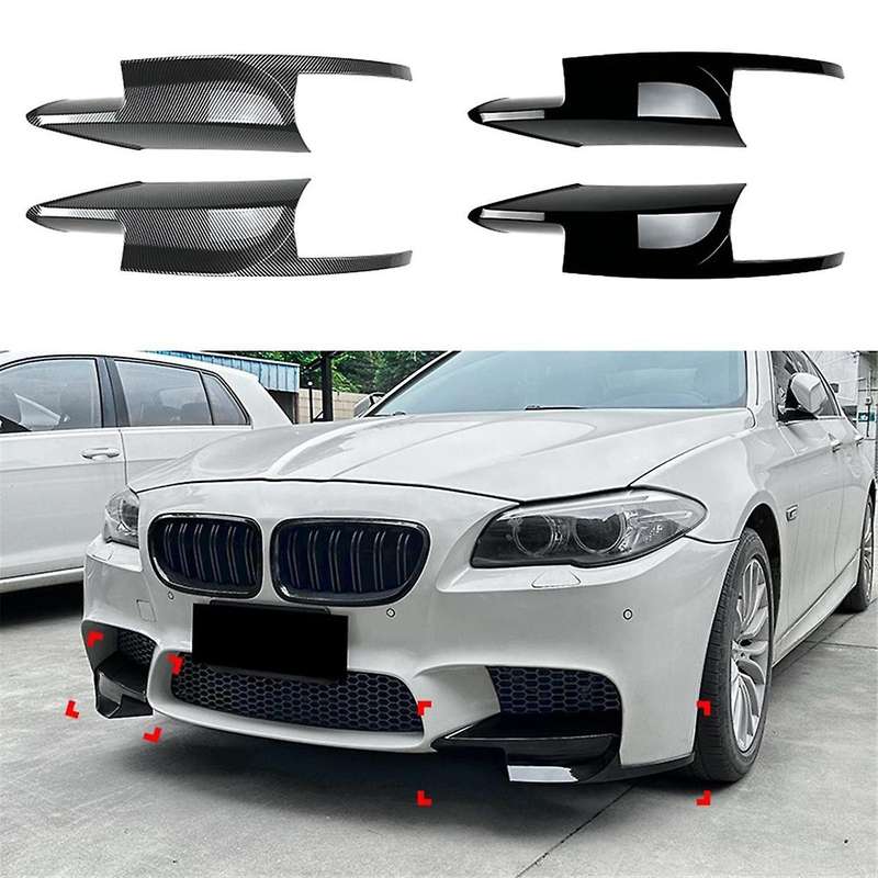 for 5 Series M5 F10 2011-2017 Front Bumper Lip Angle Diffuser Splitter Spoiler Protector Gloss Black