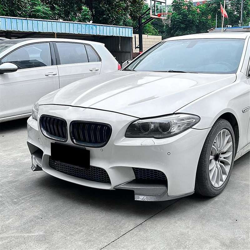 for 5 Series M5 F10 2011-2017 Front Bumper Lip Angle Diffuser Splitter Spoiler Protector Carbon Fib