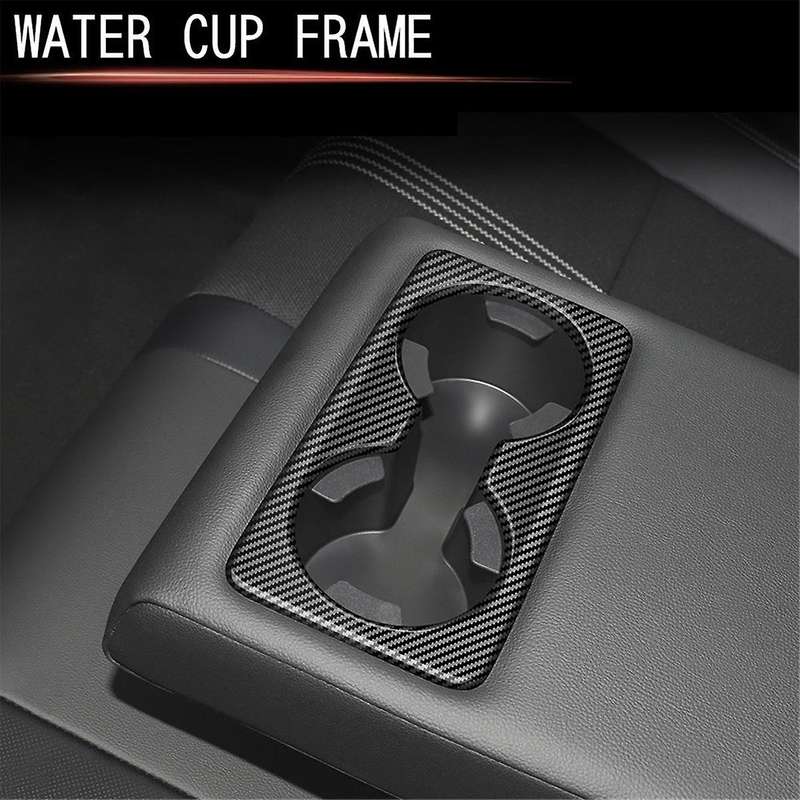 for -50 CX50 2023 US Version Car Carbon Fiber Rear Back Seat Water Cup Holder Panel Trim Frame